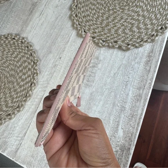 Authentic Louis Vuitton Felicie Insert Damier Azur/Rose Ballerina Zip Pouch - Picture 7 of 12